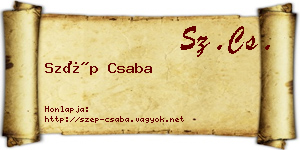 Szép Csaba névjegykártya