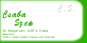 csaba szep business card